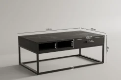 Salontafels^Huisenthuis Salontafel Otis Zwart 110