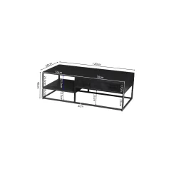 Salontafels^Huisenthuis Salontafel Otis Zwart 120 cm
