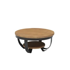 Salontafels^Huisenthuis Salontafel Pleun Zwart 90 cm
