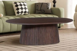 Salontafels^Huisenthuis Salontafel River Ovaal 120 cm Donkerbruin