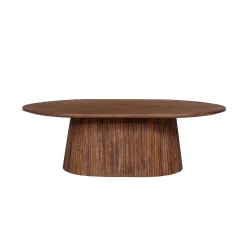 Salontafels^Huisenthuis Salontafel River Ovaal 120 cm Lichtbruin