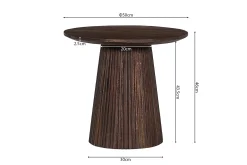 Salontafels^Huisenthuis Salontafel River Rond 50 cm Donkerbruin