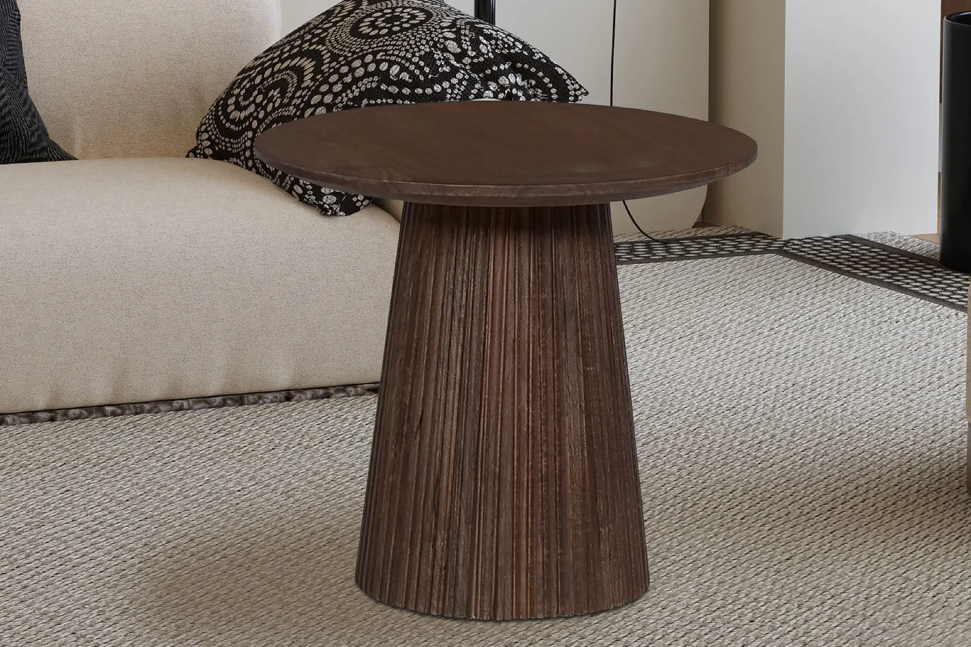 Salontafels^Huisenthuis Salontafel River Rond 50 cm Donkerbruin