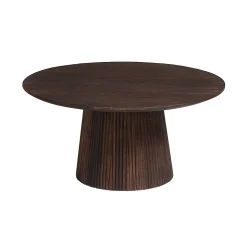 Salontafels^Huisenthuis Salontafel River Rond 80 cm Donkerbruin