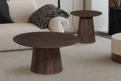 Salontafels^Huisenthuis Salontafel River Rond 80 cm Donkerbruin