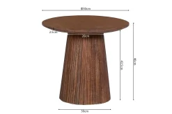 Salontafels^Huisenthuis Salontafel River Rond 50 cm Lichtbruin