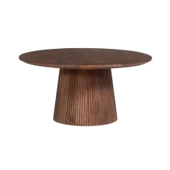 Salontafels^Huisenthuis Salontafel River Rond 80 cm Lichtbruin