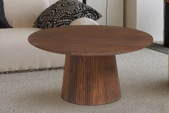 Salontafels^Huisenthuis Salontafel River Rond 80 cm Lichtbruin