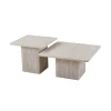 Salontafels^Huisenthuis Salontafel set Annelot Travertin