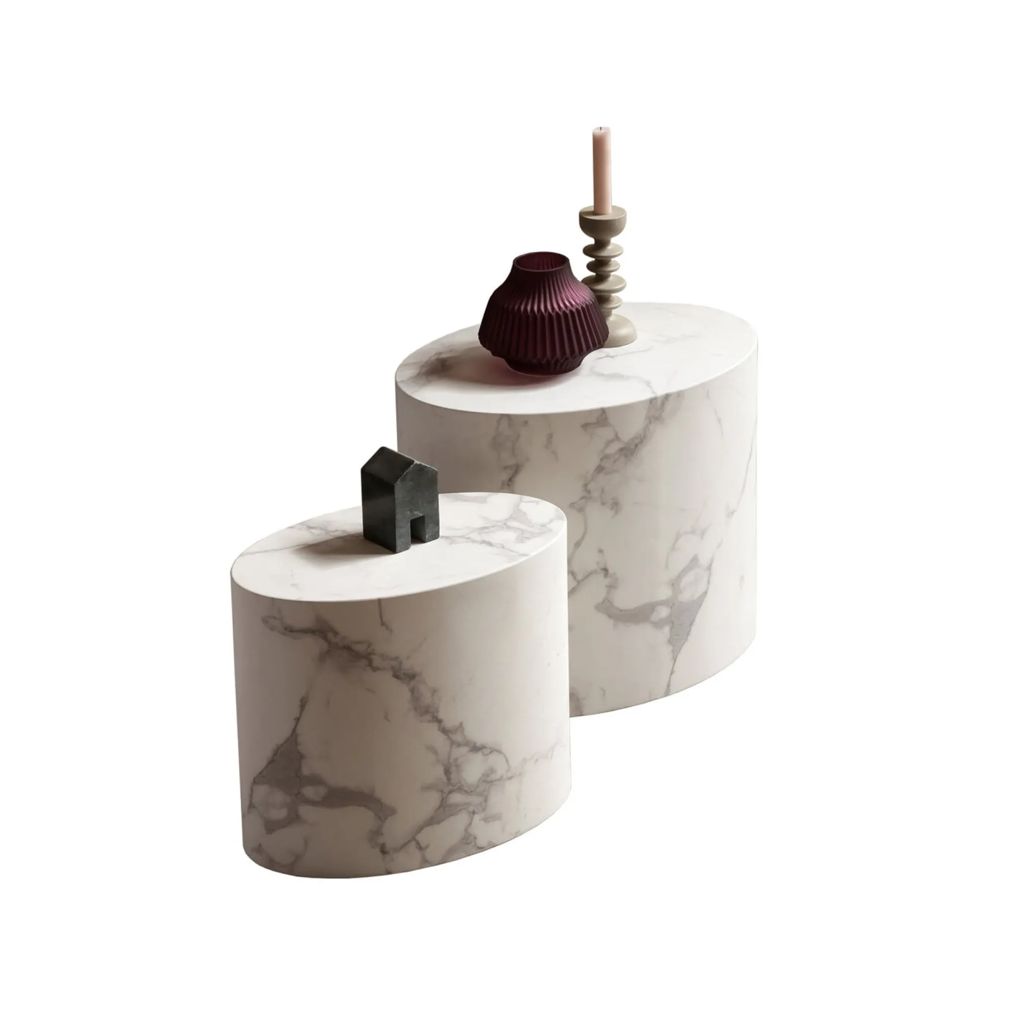 Salontafels^Huisenthuis Salontafel set Esma rond Wit