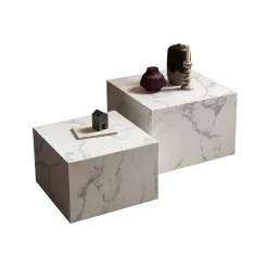 Salontafels^Huisenthuis Salontafel set Esma Vierkant Wit