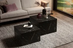 Salontafels^Huisenthuis Salontafel set Esma Vierkant Zwart
