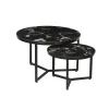 Salontafels^Huisenthuis Salontafel set Meyra Zwart Marmer