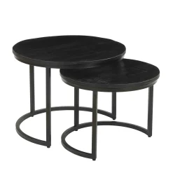 Salontafels^Huisenthuis Salontafel set Nolan 2 Zwart