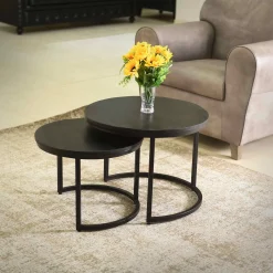 Salontafels^Huisenthuis Salontafel set Nolan 2 Zwart