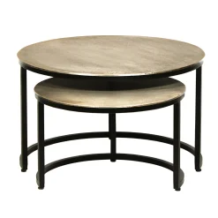 Salontafels^Huisenthuis Salontafel set Tuana Zilver