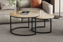 Salontafels^Huisenthuis Salontafel set Tuana Zilver