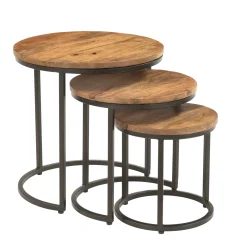 Salontafels^Huisenthuis Salontafel set Vienna Mangolia Bruin