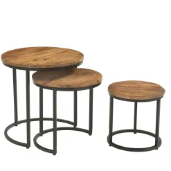 Salontafels^Huisenthuis Salontafel set Vienna Mangolia Bruin