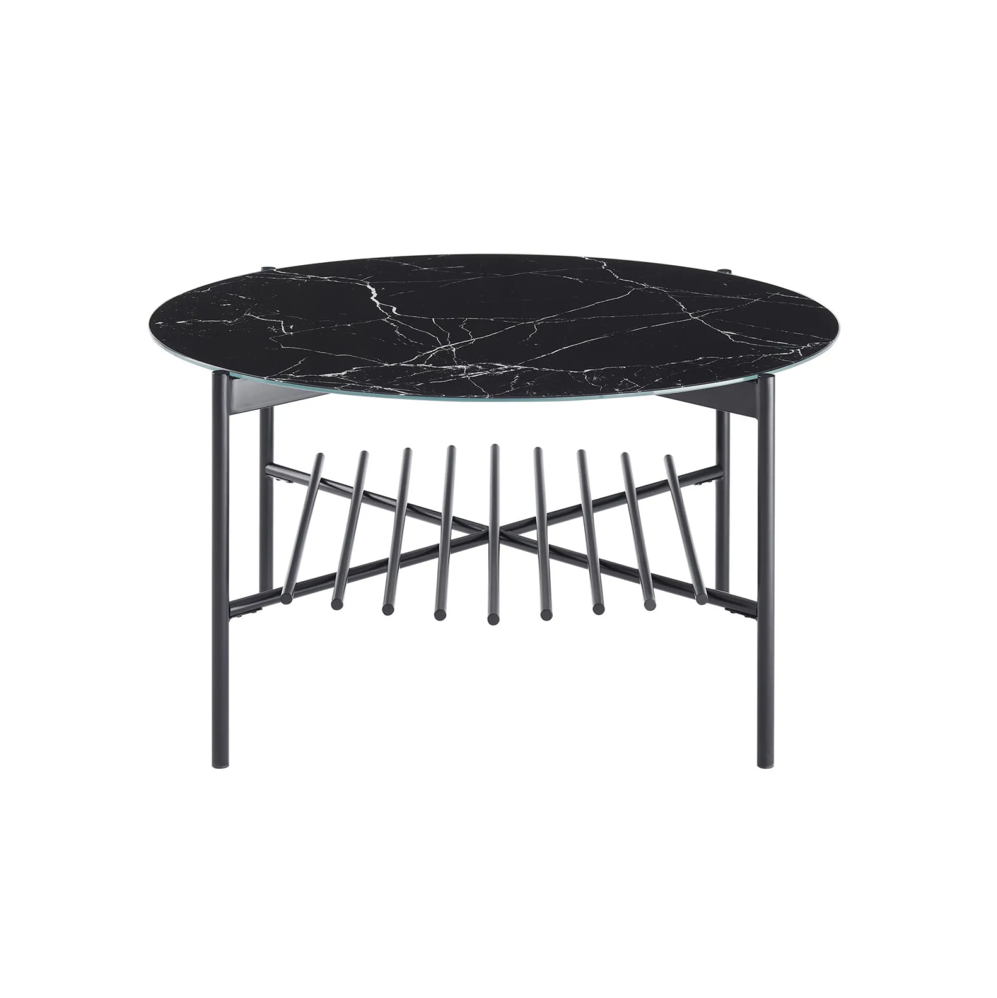 Salontafels^Huisenthuis Salontafel Wolga Zwart 84 cm