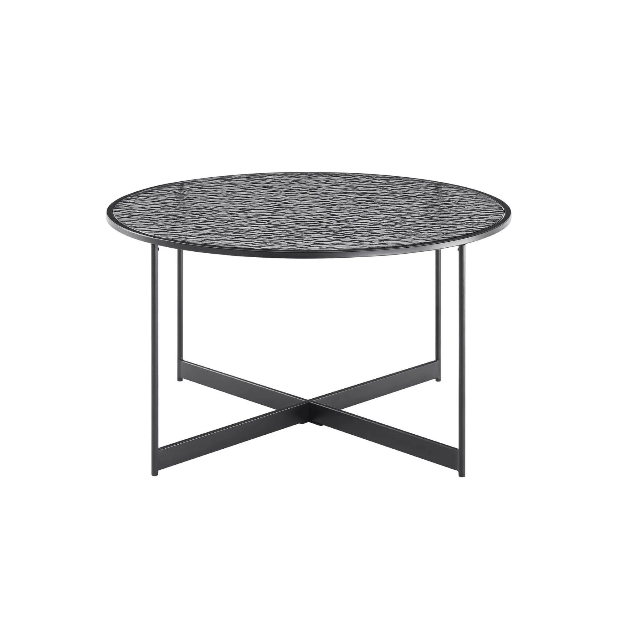 Salontafels^Huisenthuis Salontafel Wolga Zwart 80 cm-1