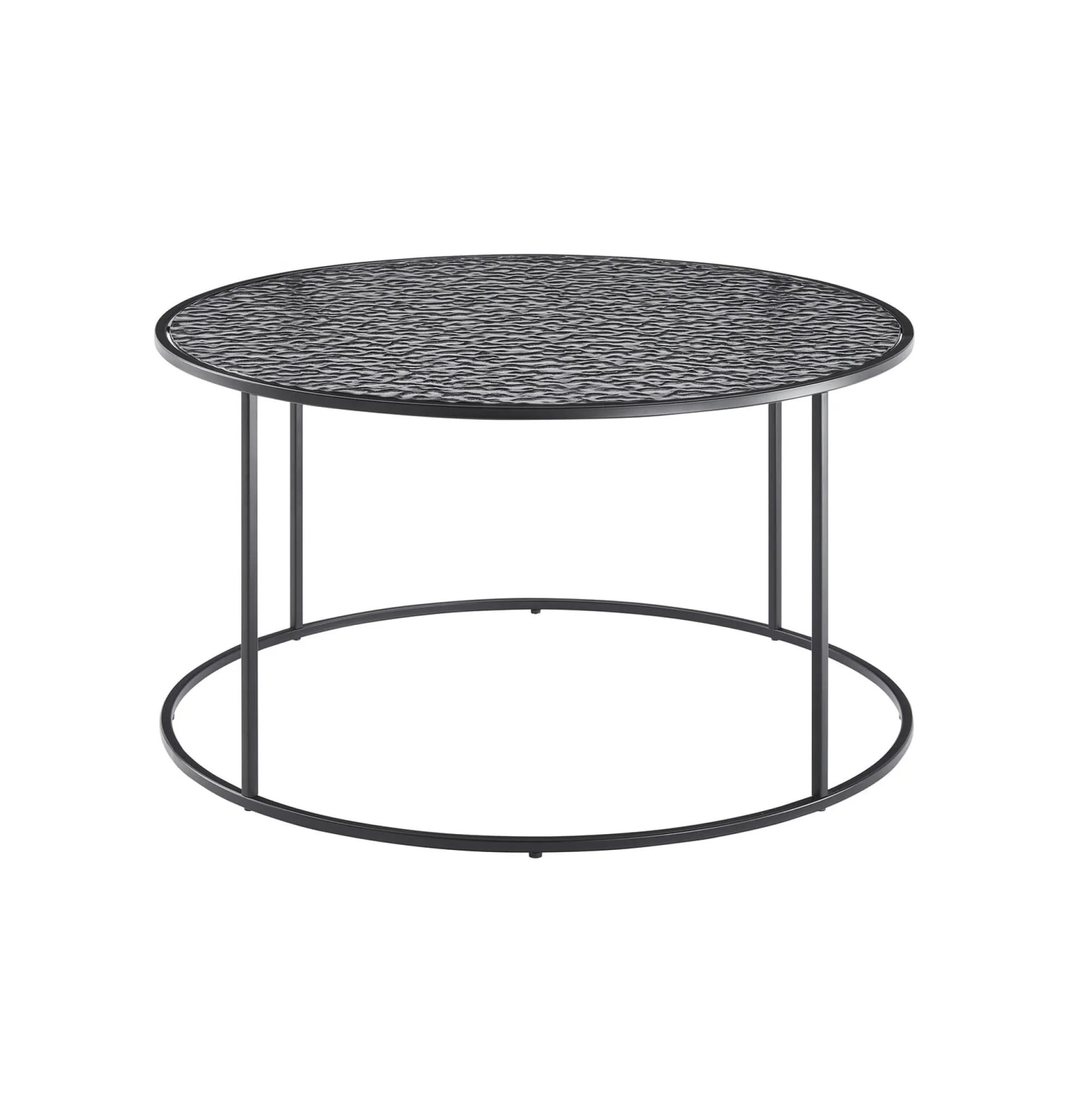 Salontafels^Huisenthuis Salontafel Wolga Zwart 80 cm-2