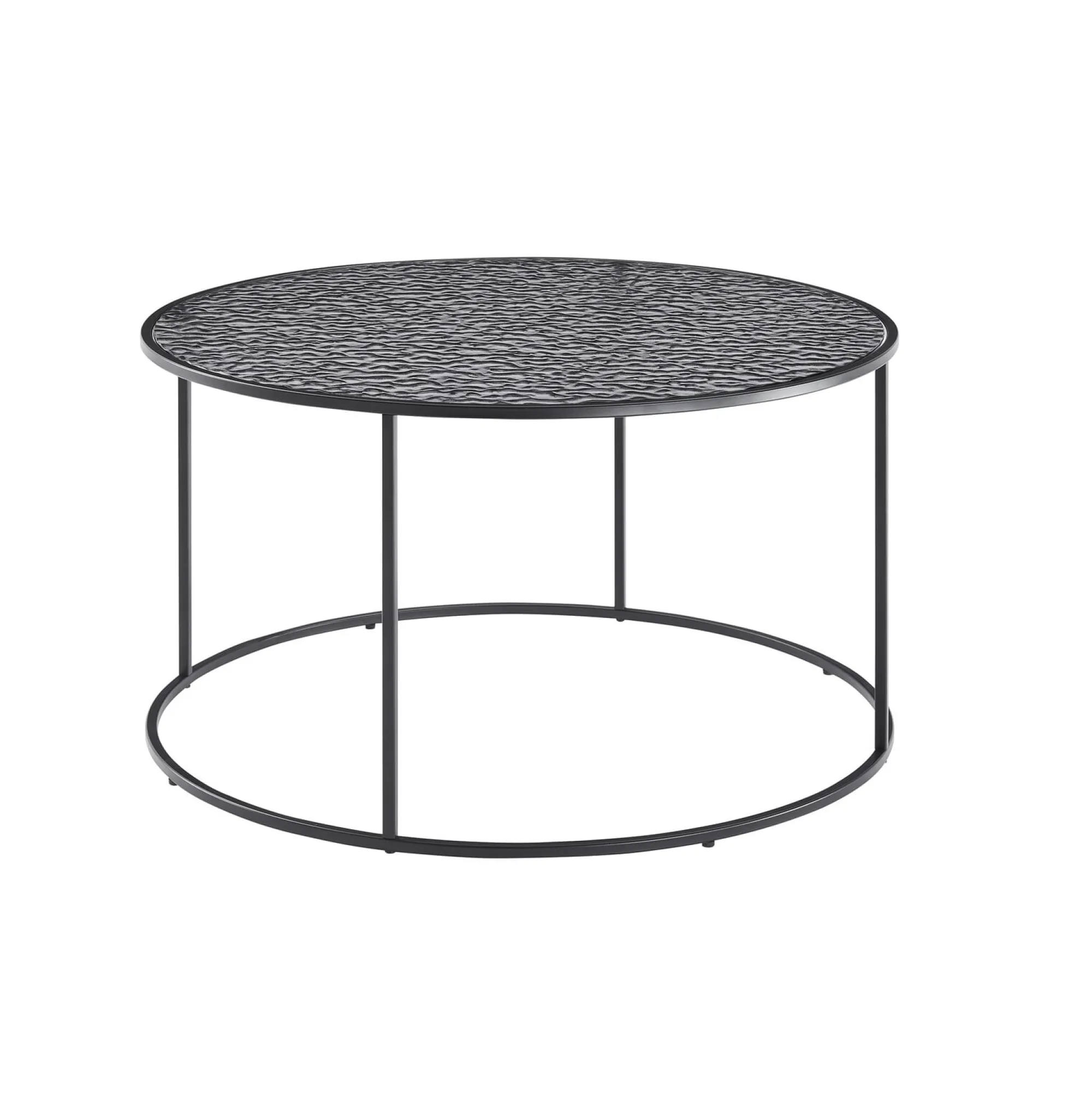 Salontafels^Huisenthuis Salontafel Wolga Zwart 80 cm-2