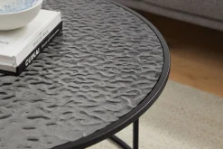 Salontafels^Huisenthuis Salontafel Wolga Zwart 80 cm-2