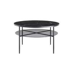 Salontafels^Huisenthuis Salontafel Wolga Zwart 81 cm
