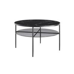 Salontafels^Huisenthuis Salontafel Wolga Zwart 81 cm