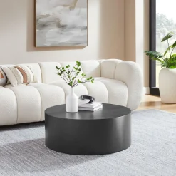 Salontafels^Huisenthuis Salontafel Yantai 80 cm Zwart