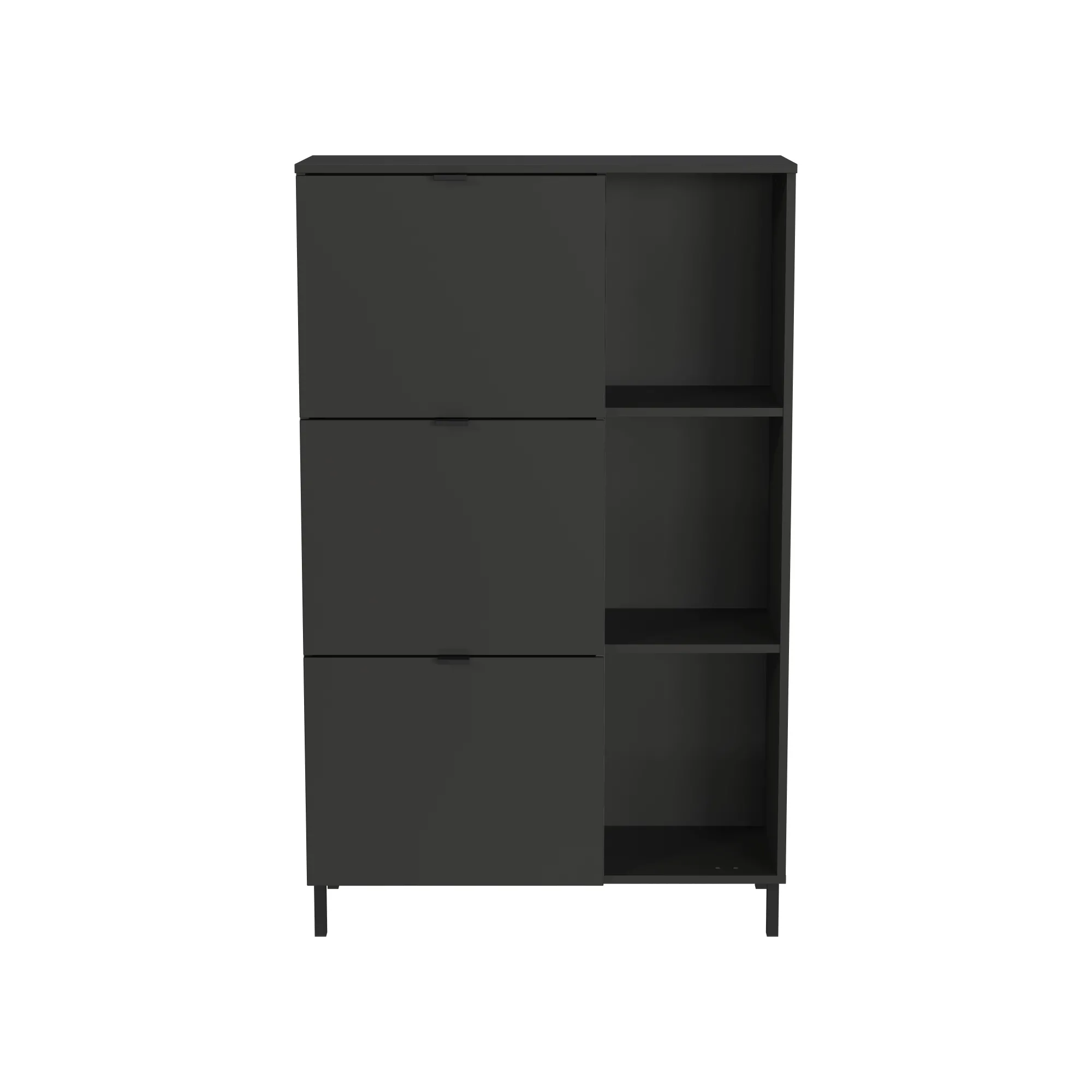 Schoenenkasten^Huisenthuis Schoenenkast Archie Grafiet 85 cm