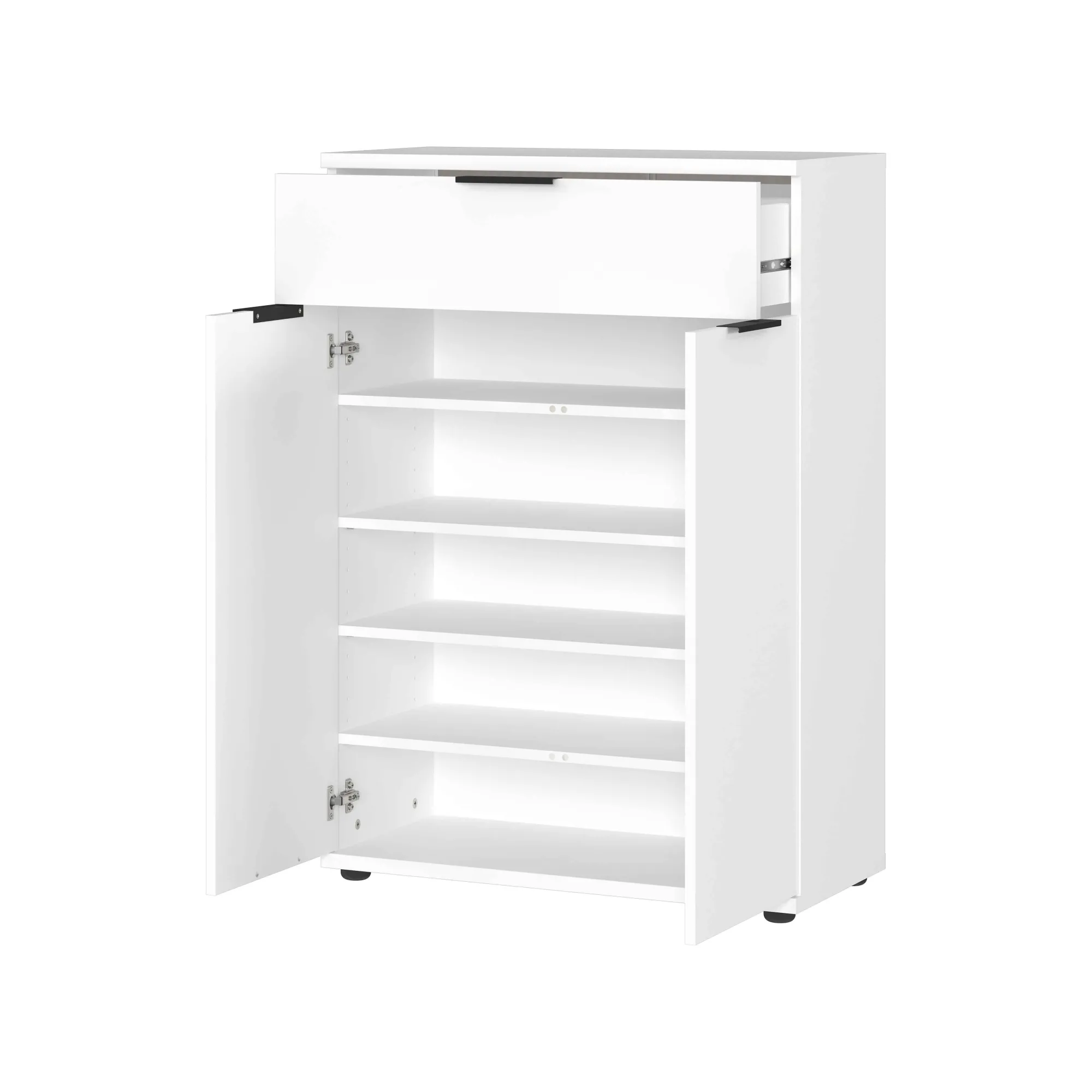 Schoenenkasten^Huisenthuis Schoenenkast Berlin Wit 75 cm