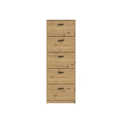Schoenenkasten^Huisenthuis Schoenenkast Delphine 168 cm Artisan Eiken