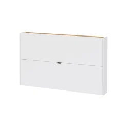 Schoenenkasten^Huisenthuis Schoenenkast Eleonore 140 cm Wit