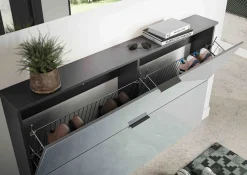 Schoenenkasten^Huisenthuis Schoenenkast Jared Grafiet Grijs