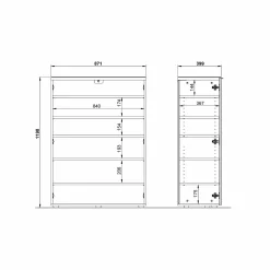 Schoenenkasten^Huisenthuis Schoenenkast Mercurius Grafiet Grijs