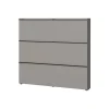 Schoenenkasten^Huisenthuis Schoenenkast Miles Grijs 140 x 129 cm