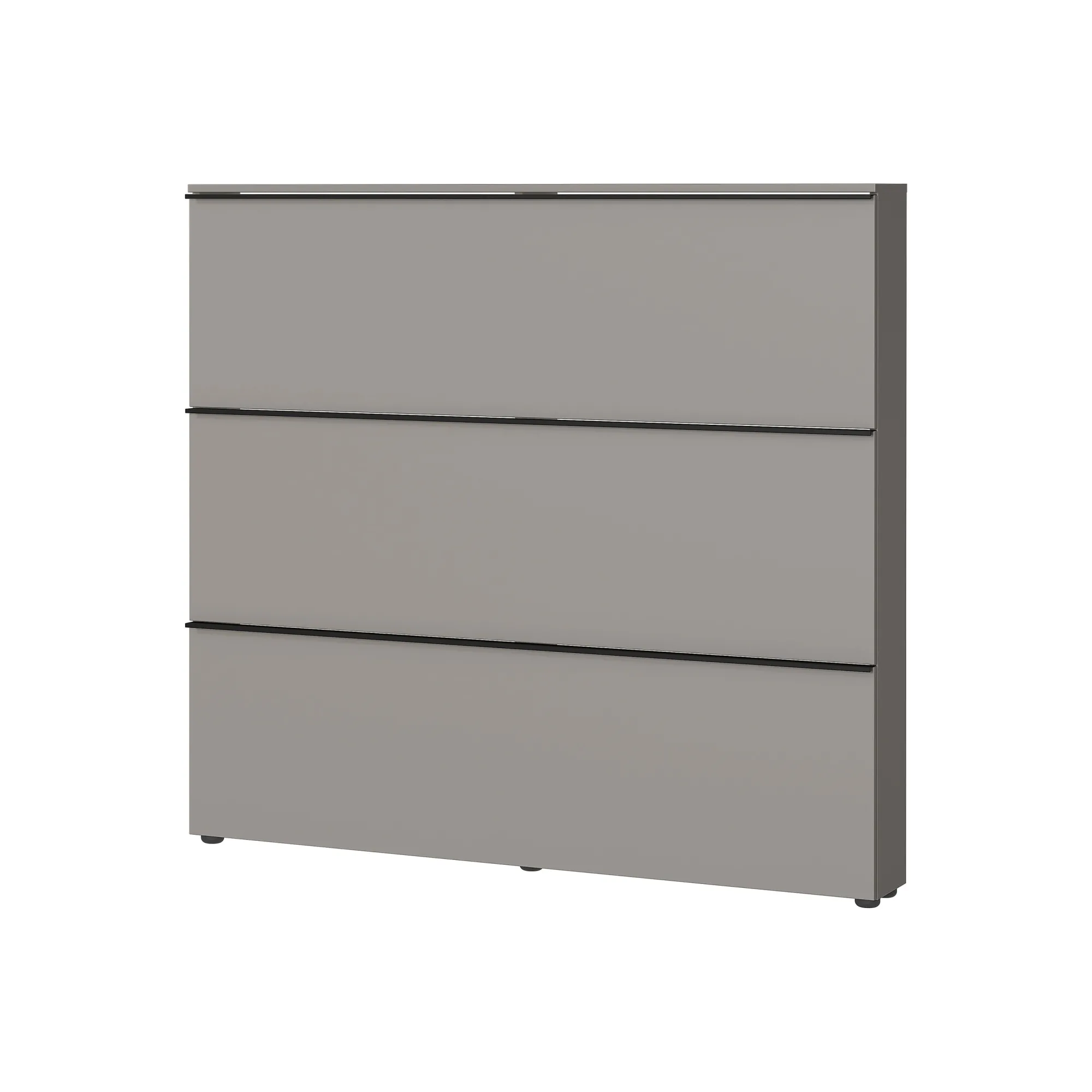 Schoenenkasten^Huisenthuis Schoenenkast Miles Grijs 140 x 129 cm