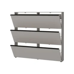 Schoenenkasten^Huisenthuis Schoenenkast Miles Grijs 140 x 129 cm