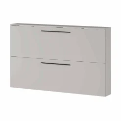 Schoenenkasten^Huisenthuis Schoenenkast Nicole 140×85 cm Lichtgrijs