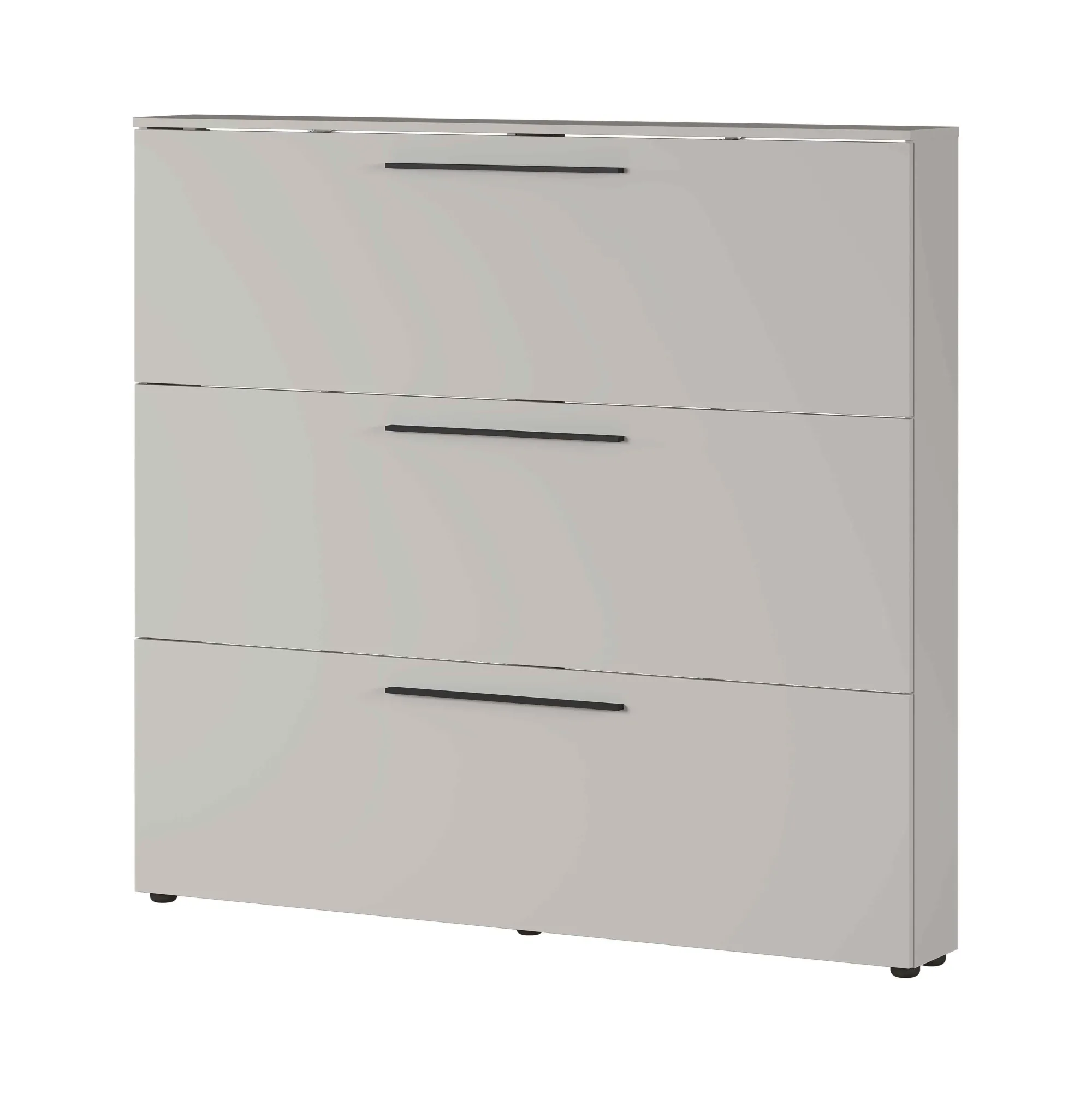 Schoenenkasten^Huisenthuis Schoenenkast Nicole 140×131 cm Lichtgrijs