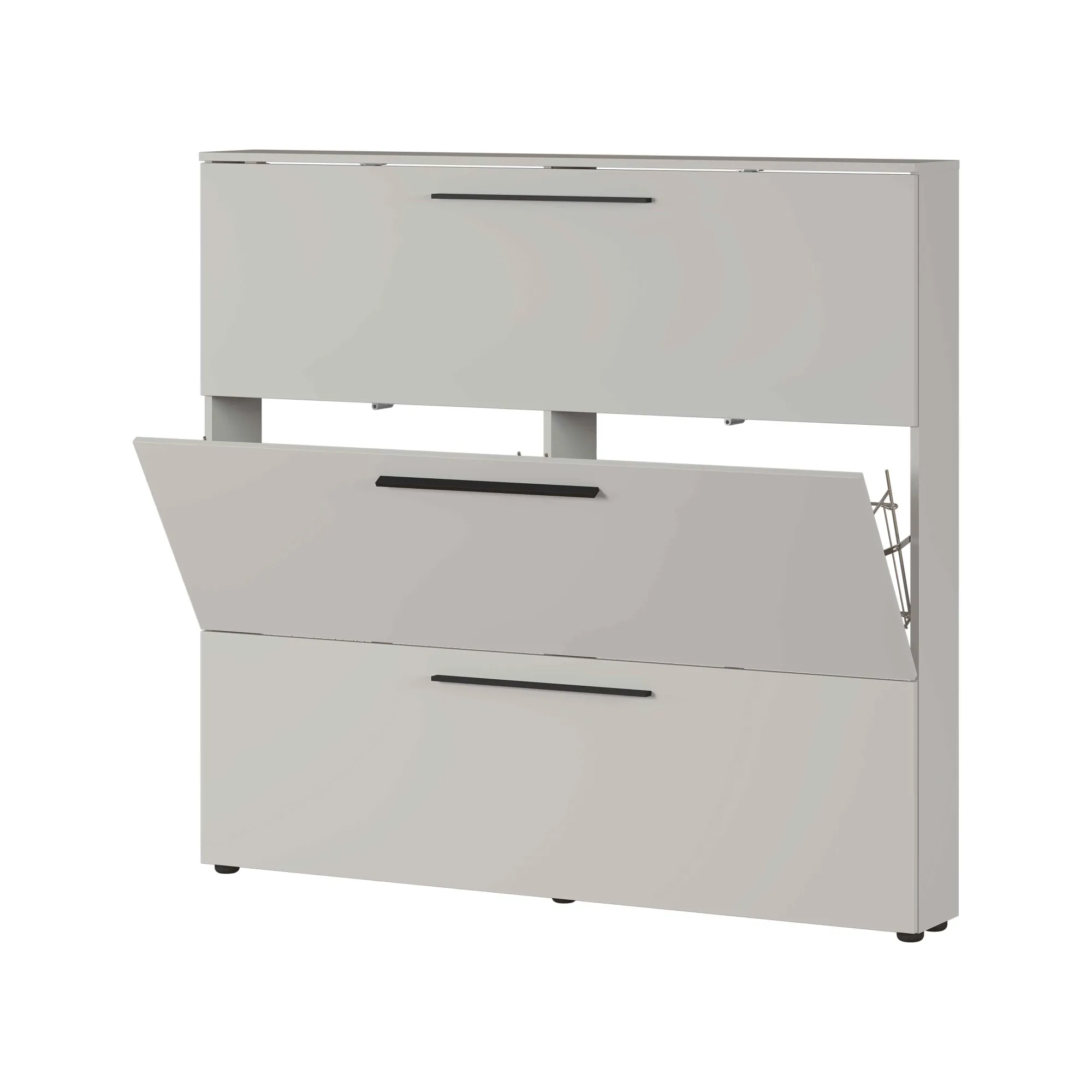 Schoenenkasten^Huisenthuis Schoenenkast Nicole 140×131 cm Lichtgrijs