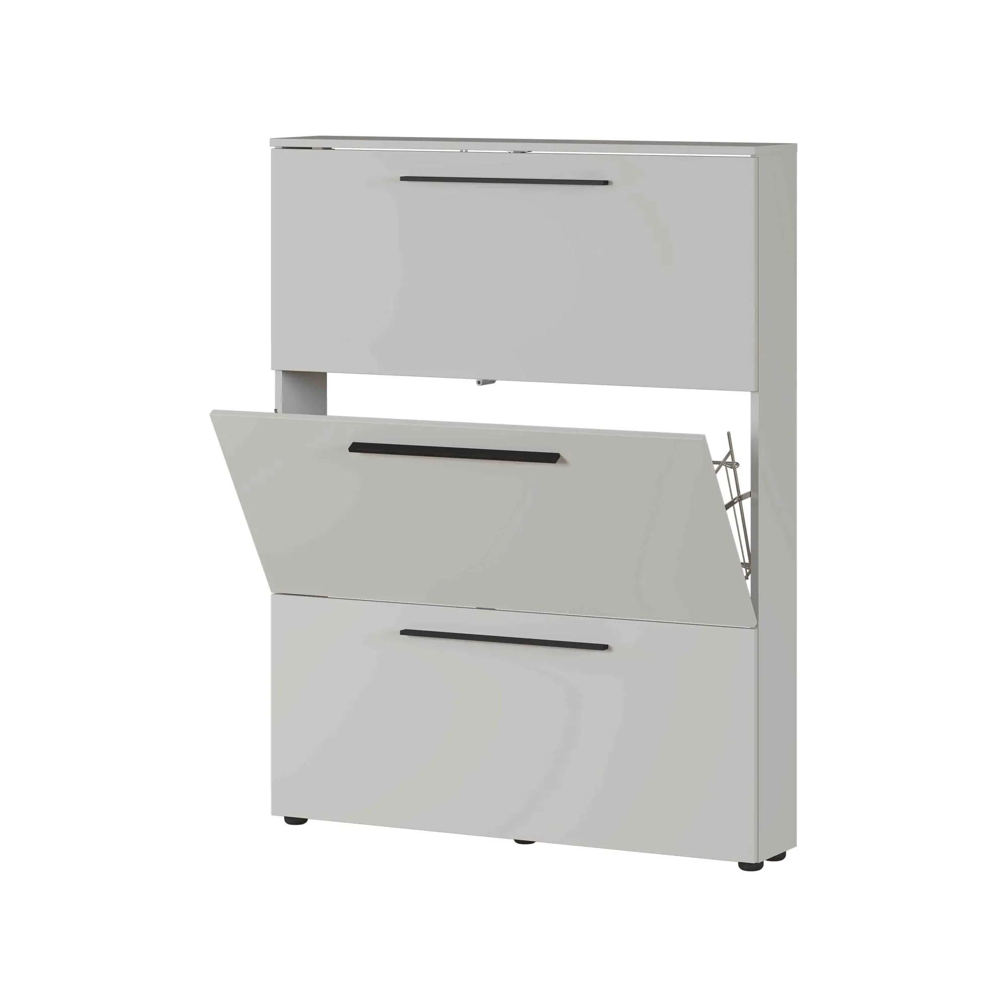 Schoenenkasten^Huisenthuis Schoenenkast Nicole 100×131 cm Lichtgrijs