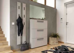 Schoenenkasten^Huisenthuis Schoenenkast Nicole 100×131 cm Lichtgrijs