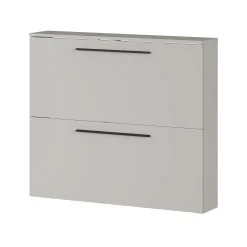 Schoenenkasten^Huisenthuis Schoenenkast Nicole 100×85 cm Lichtgrijs