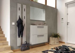 Schoenenkasten^Huisenthuis Schoenenkast Nicole 100×85 cm Lichtgrijs