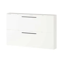 Schoenenkasten^Huisenthuis Schoenenkast Nicole 140×85 cm Wit