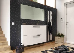 Schoenenkasten^Huisenthuis Schoenenkast Nicole 140×85 cm Wit