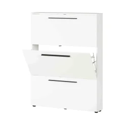 Schoenenkasten^Huisenthuis Schoenenkast Nicole 100×131 cm Wit